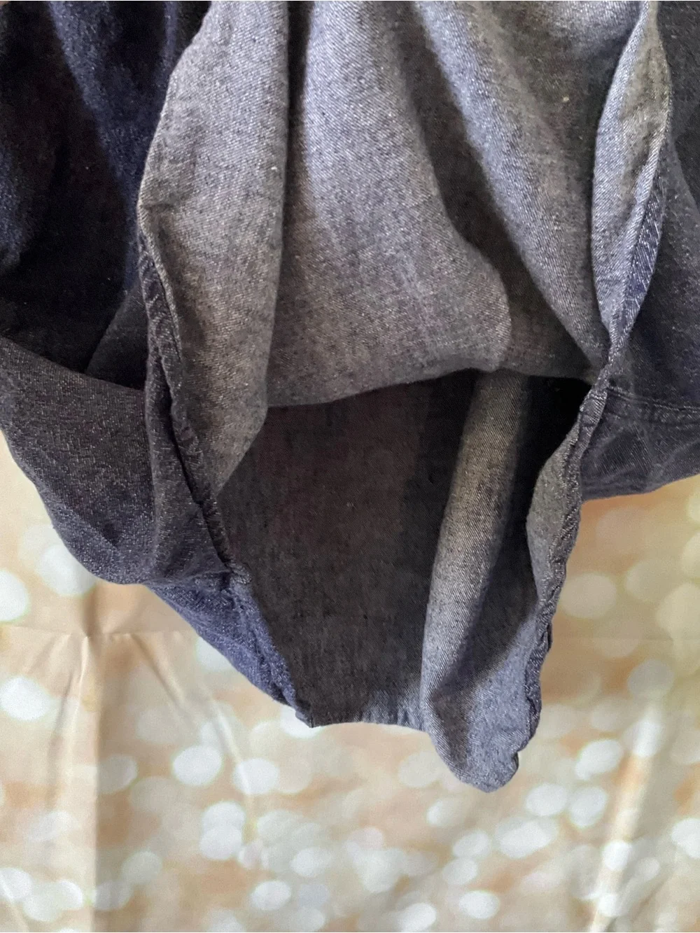 Lou & Grey Blue Sleeveless Chambray Linen Dress